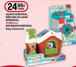 Clementoni Baby - Quinta Sensorial, Máquina De Lavar Sensorial/Aspirador Sensorial