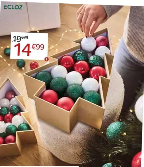 Ecloz - Caixa "Pinheiro" De 34 Bolas