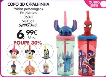 3d - Copo C/palhinha