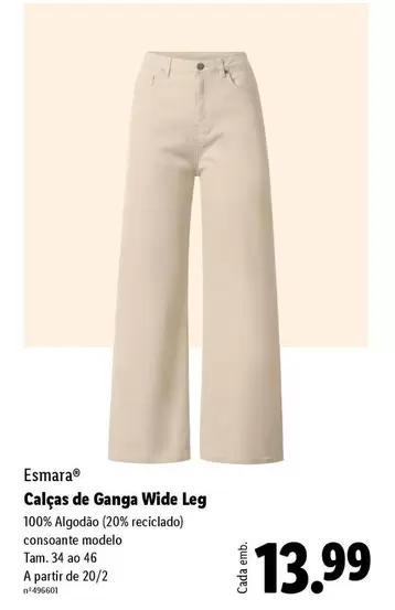 A+ - Esmara Calças De Ganga Wide Leg