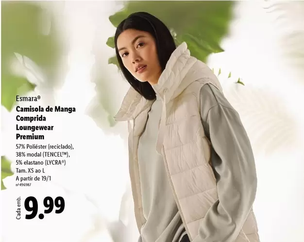 Esmara - Camisola De Manga Comprida Loungewar Premium