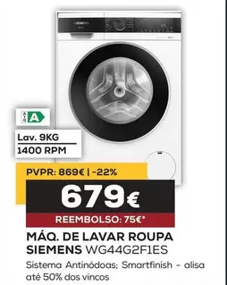 Siemens - Maq. De Lavar Roupa WG44G2F1ES