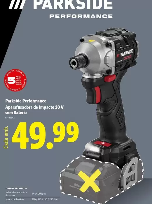 parkside - Aspirador De Impacto 20 V Sem Bateria