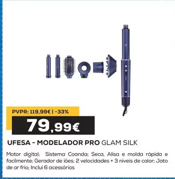 Ufesa - Modelador De Cabelo PRO GLAM SILK