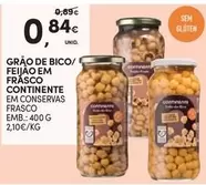 Continente - Grão De Bico/ Feijao Em Frasco