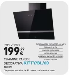 Chaminé - Chamine Parede Decorativa Kitty/bl/60