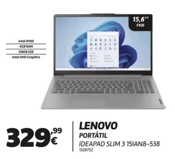 Lenovo - Portatil Ideapad Slim 3 15IAN8-538