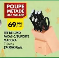 Valor - Set De Luxo Facas C/Suporte Madeira