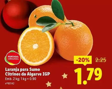 portugal - Laranja Para Sumo Citrinos Do Algarve IGP