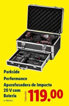 parkside - Parkside Performance Aparafusadora de Impacto 20 V com Bateria