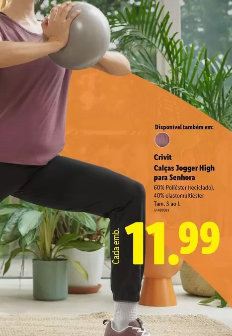 Crivit - Cale3 Jogger High Para Senhora