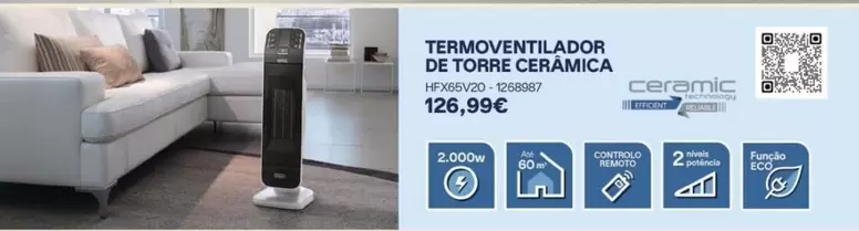 eco+ - Termoventilador De Torre Ceramica