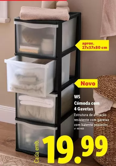 W5 - Comoda Com 4 Gavetas
