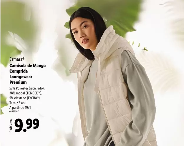 Esmara - Camisola De Manga Comprida Loungewear Premium