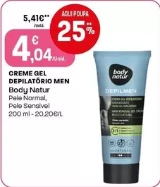 Body Natur - Creme Gel Depilatório Men 