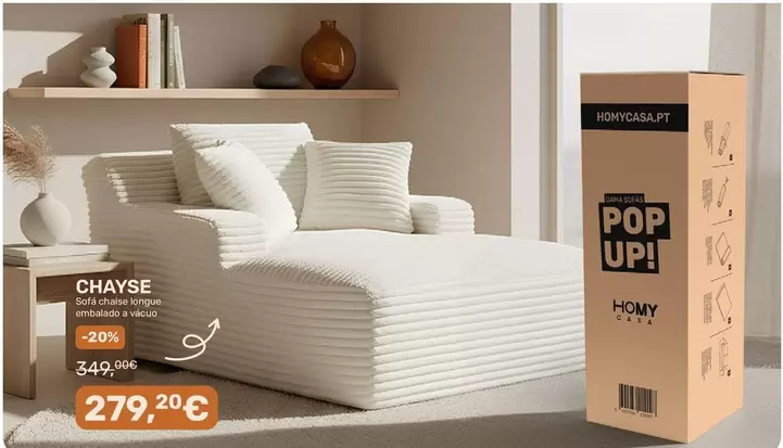 Sofás POP UP! Sofá Chaise Longue CHAYSE