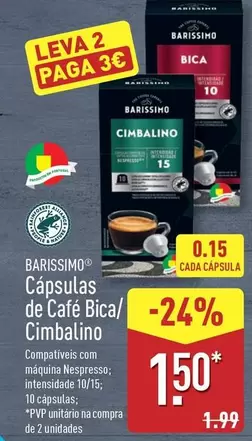 Barissimo - Cápsulas De Café Bica/Cimbalino 