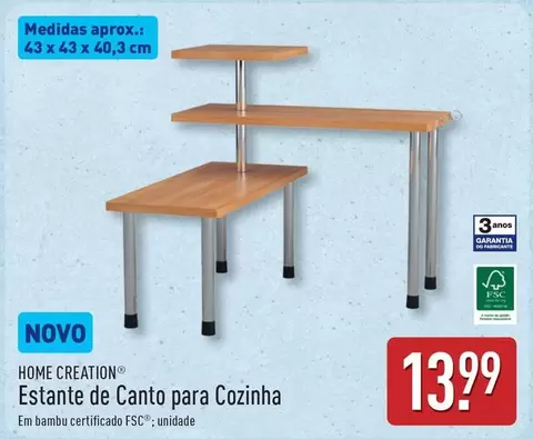 Home Creation - Estante De Canto Para Cozinha