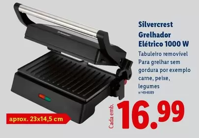 silvercrest - Grelhador Elétrico 1000 W