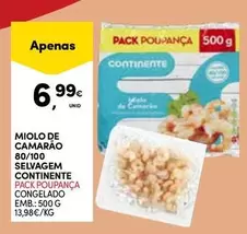 Continente - Miolo De Camarao 80/100 Selvagem