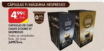 Nespresso - Capsulas De Cafe Chave D'Ouro P/