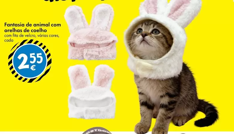 Fantasia De Animal Com Orellas De Coelho