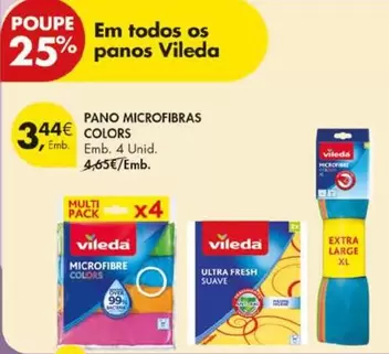 Vileda - Pano Microfibras Colors