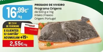 Programa Origens - Pregado De Viveiro