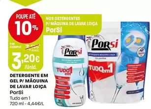 Porsi - Detergente Em Gel P/ Maquina De Lavar Loica