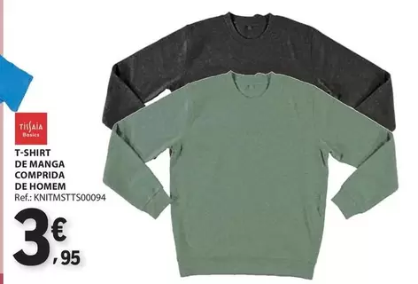 T-shirt De Manga Comprida De Homem