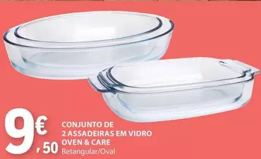 Conjunto De 2 Assadeiras Em Vidro Oven & Care