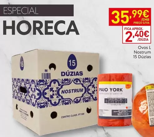 Horeca - Ovos L Nostrum 15 Duzias