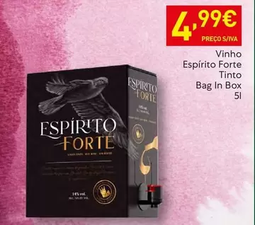 Vinho Espirito Forte Tinto Bag In Box