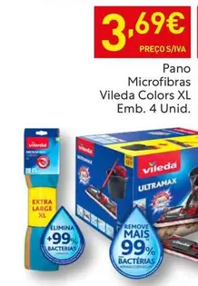 Vileda - Pano Microfibras Colors Xl Emb. 4 Unid.