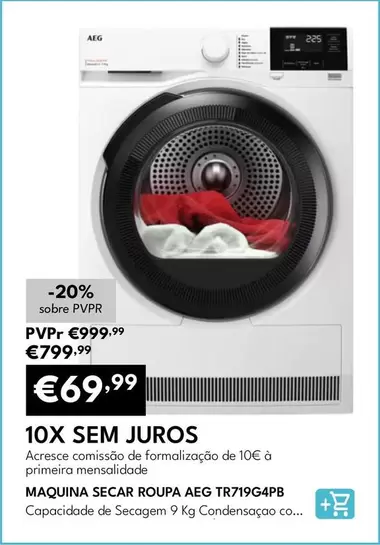 AEG - Máquina Secar Roupa TR719G4PB