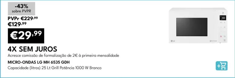LG - Micro-ondas MH 6535 GDH