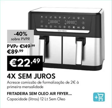 Electronia - Fritadeira Sem Oleo Air Fryer Majestic Duo