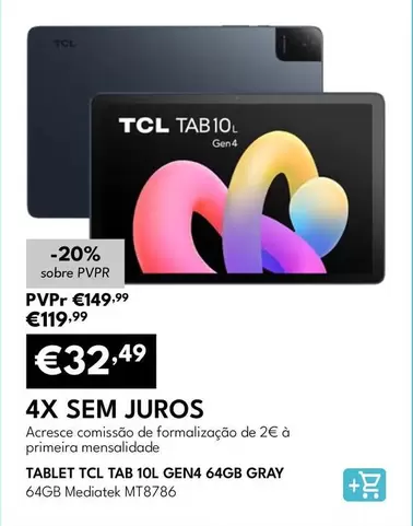 TCL - Tablet Tab 10L Gen4 64GB Gray