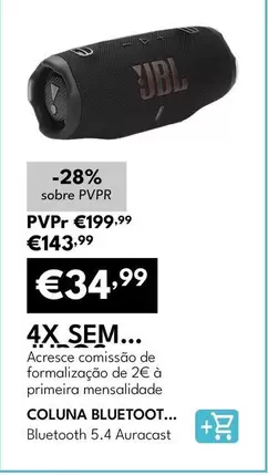 JBL - Coluna Bluetooth Charge 6 Preto