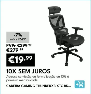 ThunderX3 - Cadeira Gaming XTC BK BK