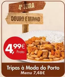Tripas A Moda Do Porto Menu