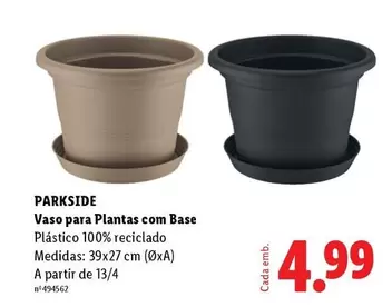 parkside - Vaso Para Plantas Com Base