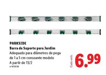 parkside - Barra De Suporte Para Jardim