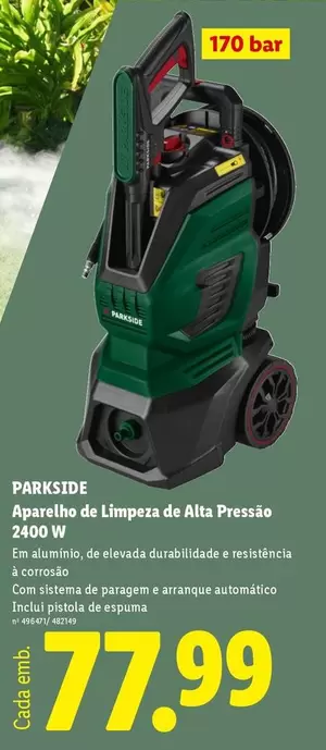 parkside - Aparelho De Limpea De Alta Pressao