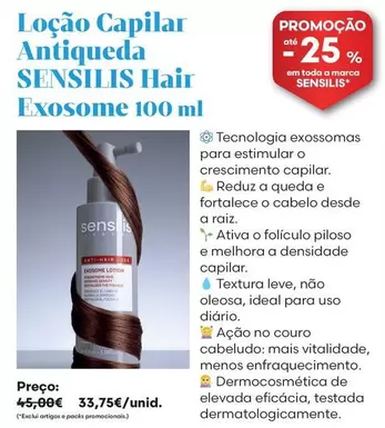 Sensilis - Loção Capilar Antiqueda Hair Exosome 