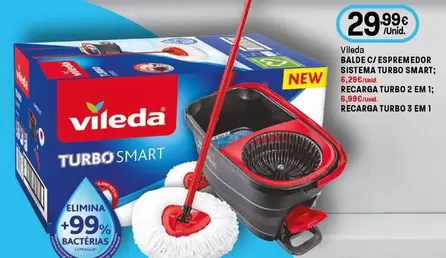Vileda - Balde C/Espremedor Sistema Turbo Smart