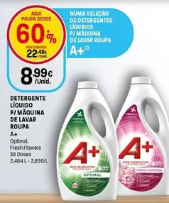 A+ - Detergente Líquido P/Máquina De Lavar Roupa