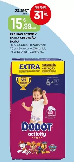 Dodot - Fraldas Activity Extra Absorção 