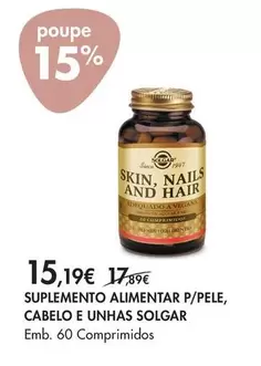 A+ - Suplemento Alimentar P/pele, Cabelo E Unhas Solgar