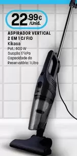 Kikasa - Aspirador Vertical 2 Em 1 C/ Fio